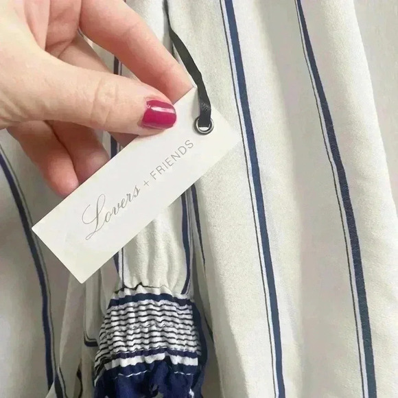 Lovers + Friends striped off shoulder blouse XS - Picture 4 of 5